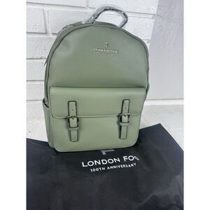London Fog‎ - Stella Pebble Backpack Olive – 100th Anniversary NWT + Dust Bag